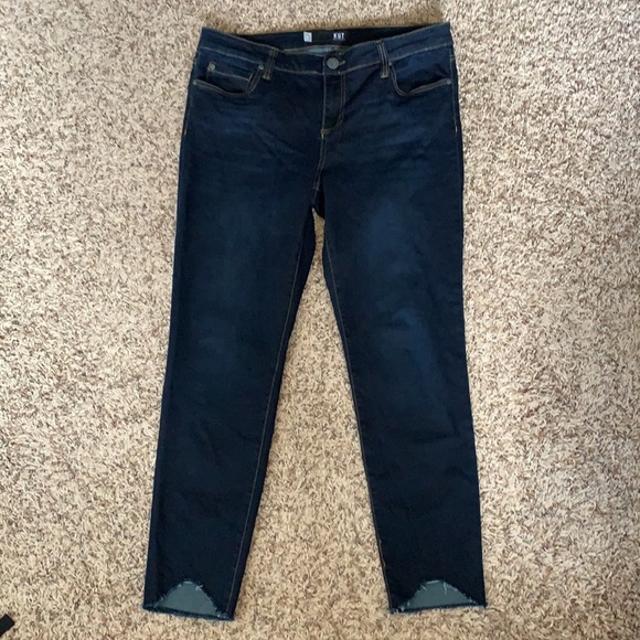 Kut Connie Ankle Curved Raw Hem Skinny Jeans - Picture 5 of 9